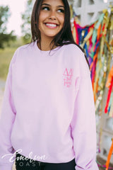 Tri Delta Pink Disco Crewneck