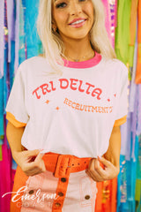 Delta Delta Delta Recruitment Simple Ringer Tee