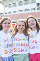 Sigma Sigma Sigma Colorful PR Tee