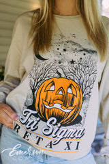 Tri Sigma Jack-O-Lantern Sand Crewneck