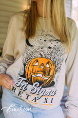 Tri Sigma Jack-O-Lantern Sand Crewneck