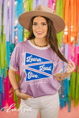 Tri Sigma Learn Lead Give Colorblock Ringer