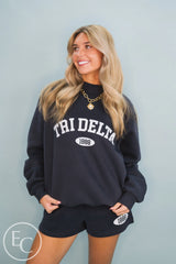 Tri Delta PR Navy Heritage Mockneck Set