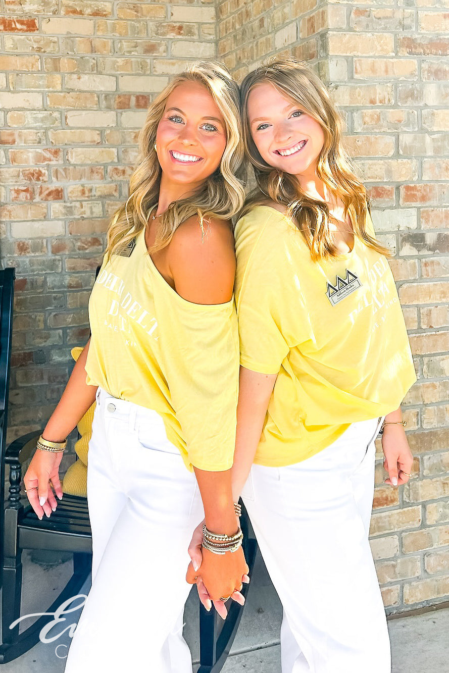 Delta Delta Delta Texas Tech University Recruitment Slouchy Tee