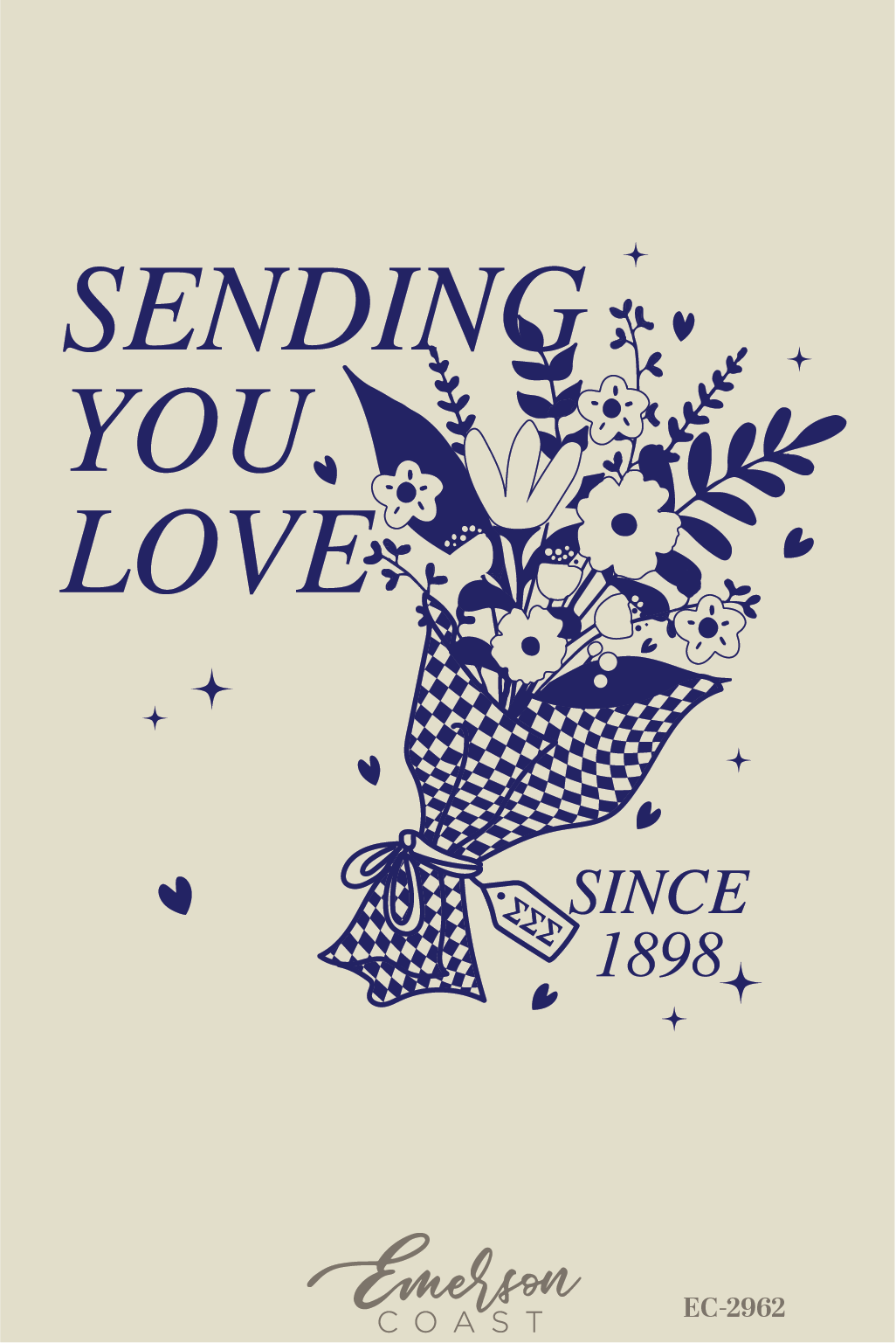 Tri Sigma Sending You Love Flower Bouquet Tee