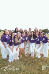 Sigma Sigma Sigma Northwestern State University Purple Recruitment Stitched Letter Jersey