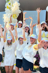 Tri Delta University of Oklahoma Yellow Gingham Greek Letter Jerseys