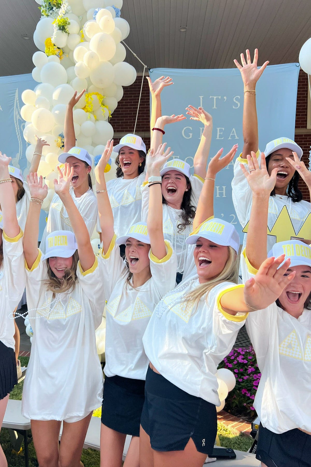 Tri Delta University of Oklahoma Yellow Gingham Greek Letter Jerseys