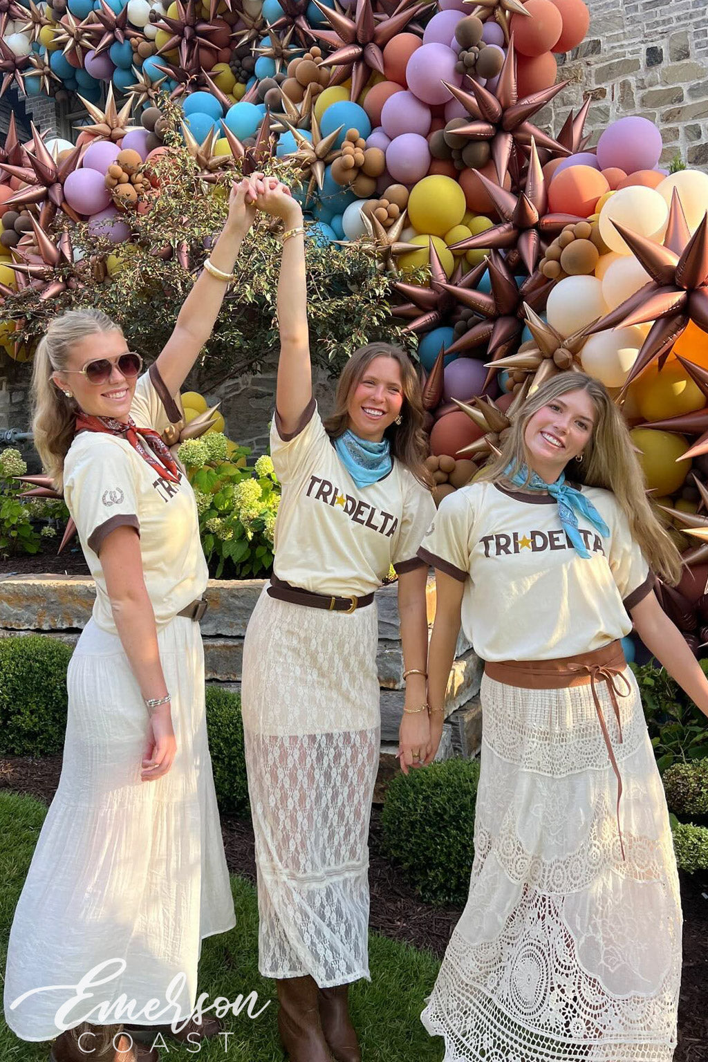 Tri Delta University of Arkansas Bid Day Ringer Tee