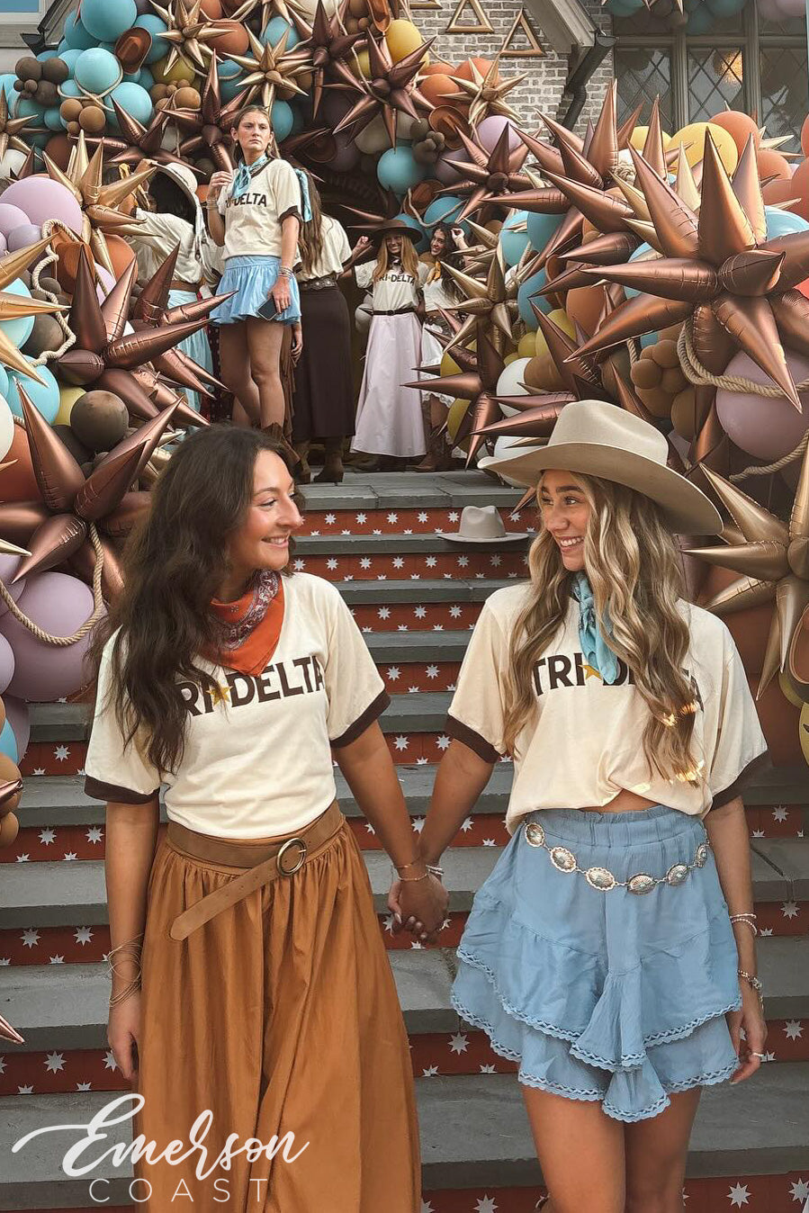 Tri Delta University of Arkansas Bid Day Ringer Tee