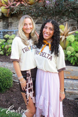 Tri Delta University of Arkansas Bid Day Ringer Tee