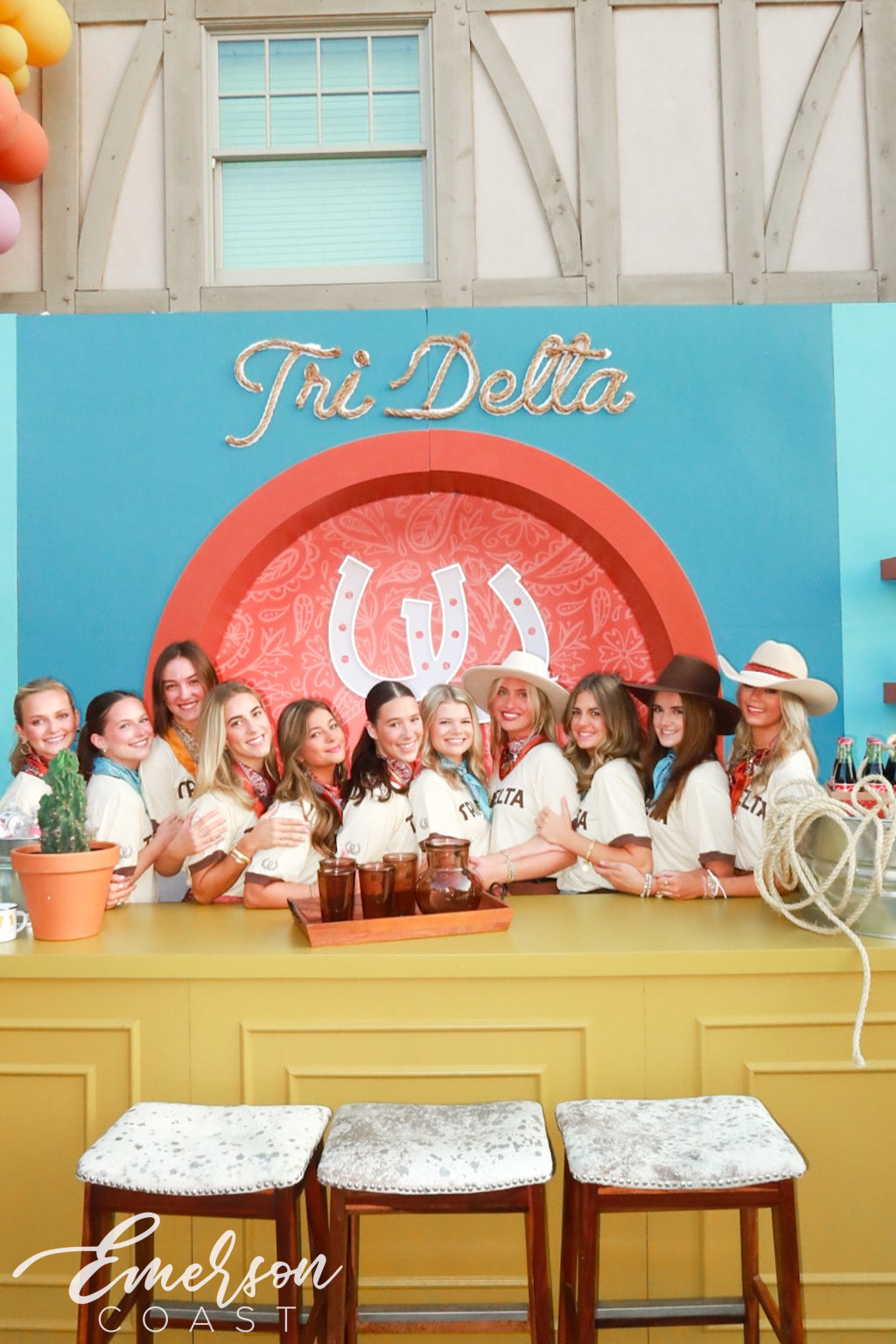 Tri Delta University of Arkansas Bid Day Ringer Tee