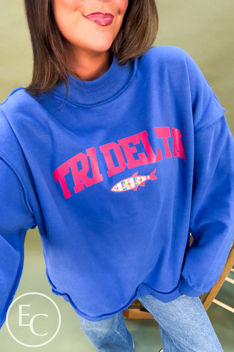 Blue Lakeside Reversible Mockneck