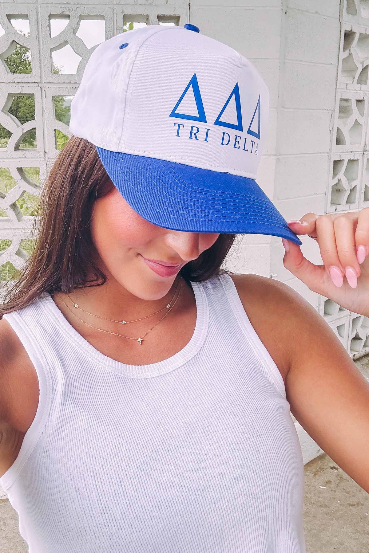 Tri Delta Royal Blue Trucker Hats