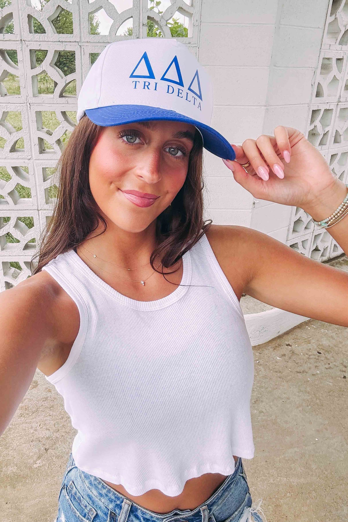 Tri Delta Royal Blue Trucker Hats