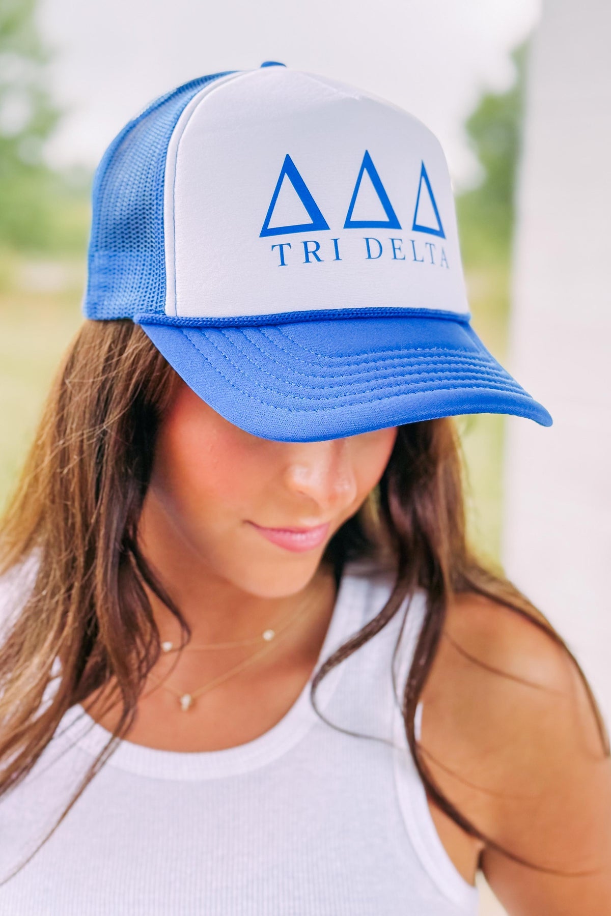 Tri Delta Royal Blue Trucker Hats