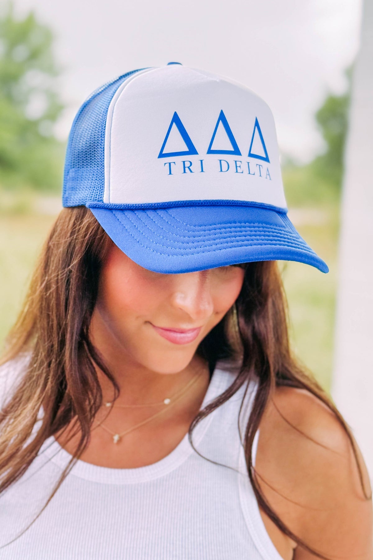 Tri Delta Royal Blue Trucker Hats
