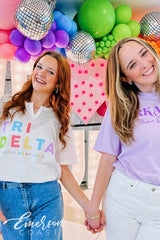 Tri Delta Colorful DHOP Notch Tee