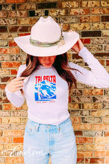 Tri Delta Apres Ski Bid Day Long Sleeve Baby Tee