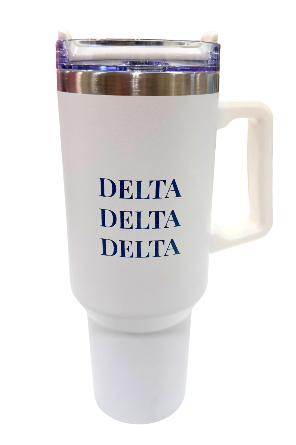 Delta Delta Delta White Drink Tumbler