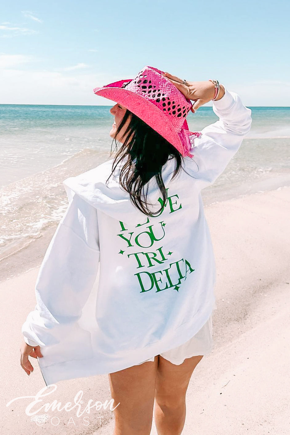 Tri Delta Spring Break Zip Up Hoodie - Emerson Coast