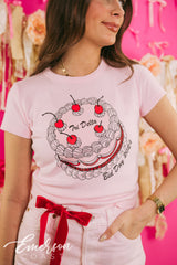 Tri Delta Coquette Cake Bid Day Baby Tee