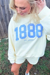 Tri Delta Vintage Varsity Mockneck