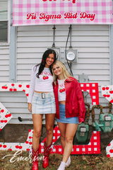 Tri Sigma Cherry On Top Bid Day Long Sleeve Baby Tee