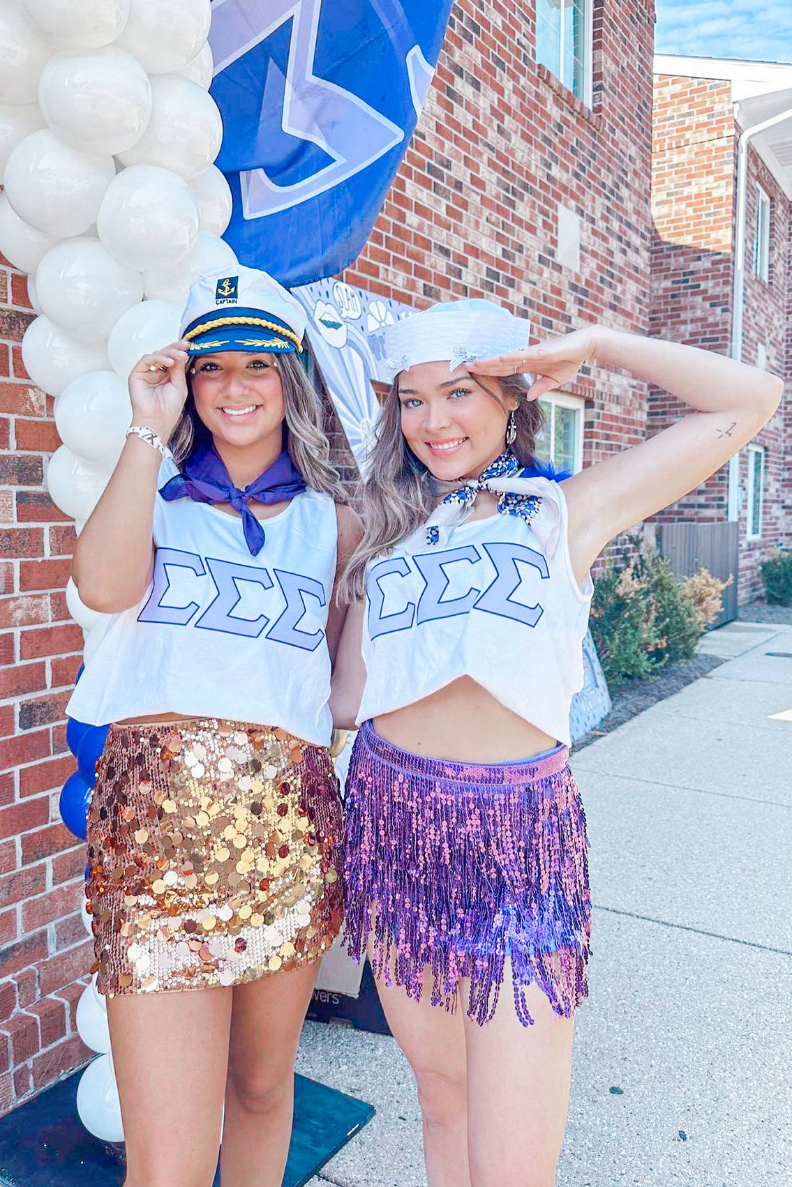 Tri Sigma Southeastern Louisiana Bid Day Greek Letter Tanks