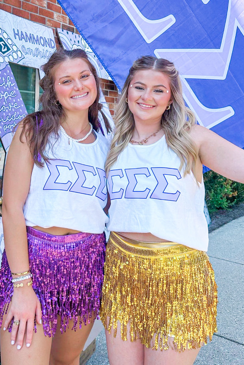 Tri Sigma Southeastern Louisiana Bid Day Greek Letter Tanks