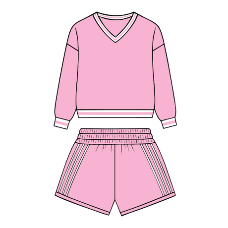 Bubblegum Pink and White