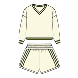 Cream and Forest Green