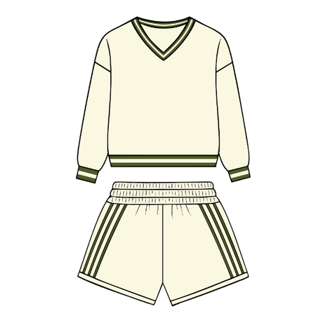 Cream and Forest Green