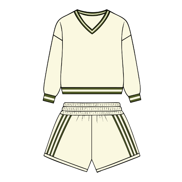 Cream and Forest Green