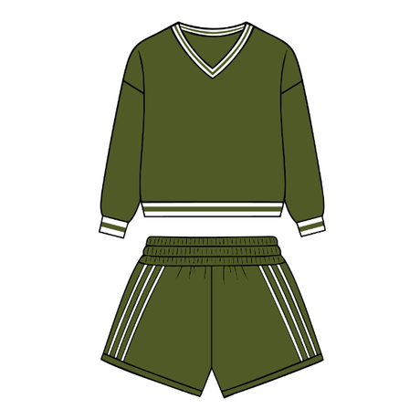 Forest Green and White