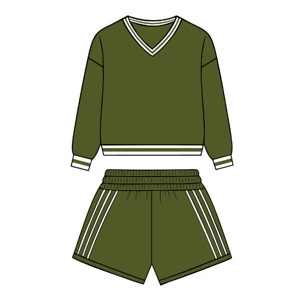 Forest Green and White