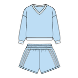 Light Blue and White