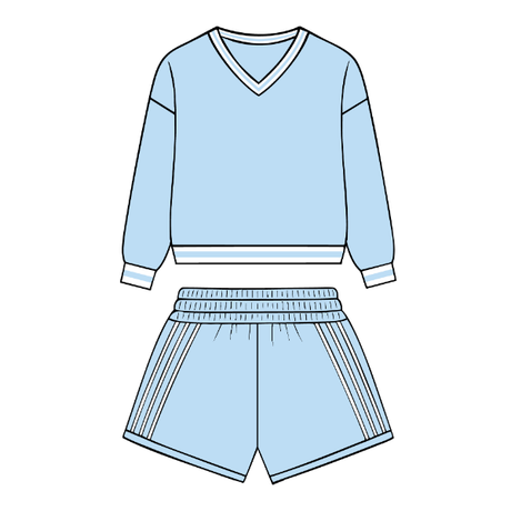 Light Blue and White