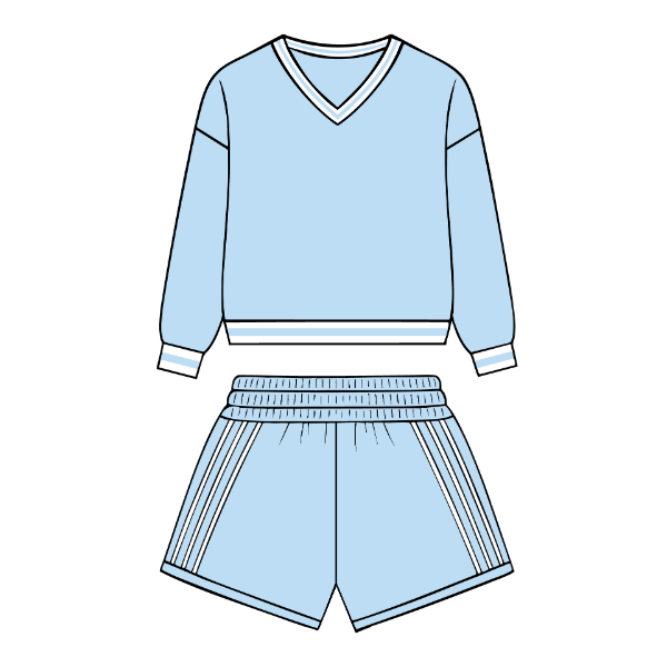 Light Blue and White