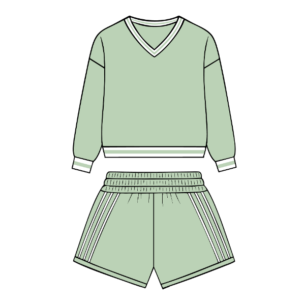 Light Sage and White