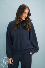 Emerson Coast Waffle Knit Henley Sweatshirt & Pants Set