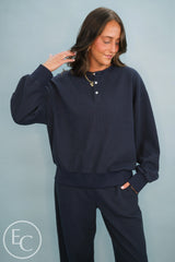 Emerson Coast Waffle Knit Henley Sweatshirt & Pants Set