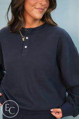 Emerson Coast Waffle Knit Henley Sweatshirt & Pants Set