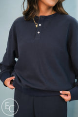 Emerson Coast Waffle Knit Henley Sweatshirt & Pants Set
