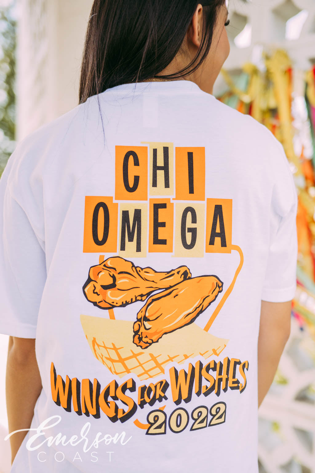 Chi Omega Wings for Wishes Tshirt