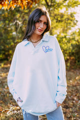 Chi Omega Year Oversized Collared Crew