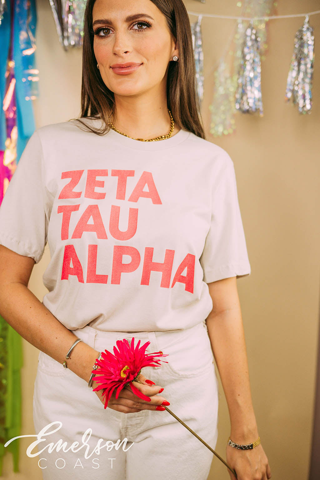 Zeta Tau Alpha Block Letter Tee