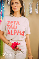 Zeta Tau Alpha Block Letter Tee