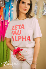 Zeta Tau Alpha Block Letter Tee