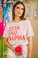 Zeta Tau Alpha Block Letter Tee